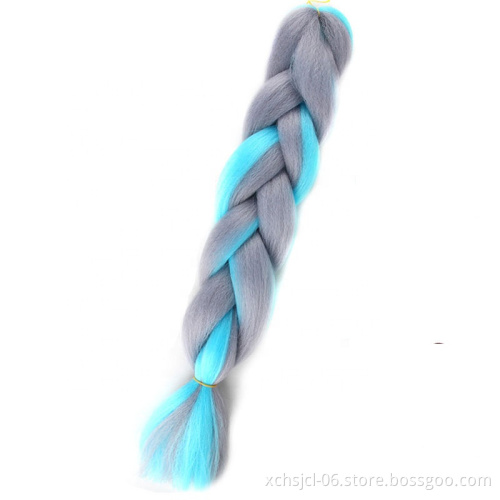 Synthetic Candy Color Braiding Hair 24Inch 100g Mix Candy Color Synthetic Jumbo Braids Hair Jumbo Braid Colorful Hair for Women